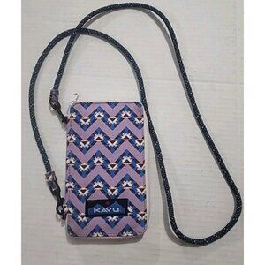 KAVU Go Time Wallet Phone Crossbody Rope Strap Zip Bag Purse ID Card Pockets